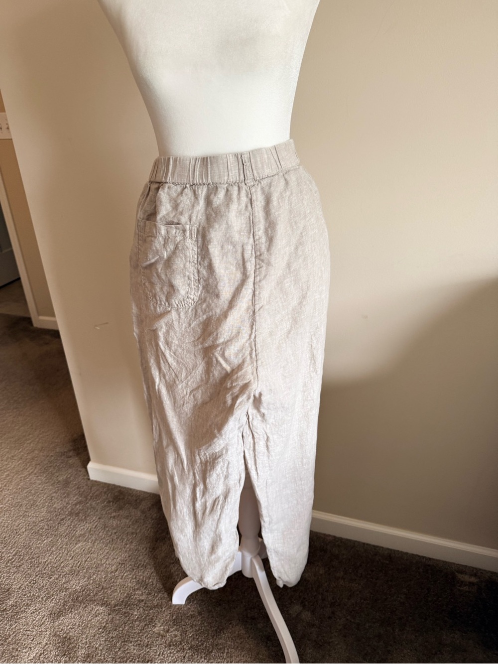 Quince Linen Wide Leg Pants natural. W pockets sz XL - Picture 3 of 4